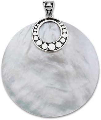 Samuel B Sterling Silver Mother Of Pearl Pendant Shopstyle Necklaces