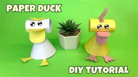 How To Make Paper Duck Super Easy Tutorial Diy Crafting Youtube