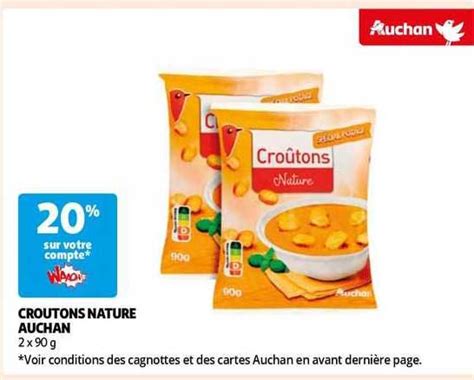 Promo Croûtons Nature Auchan Chez Auchan Icataloguefr