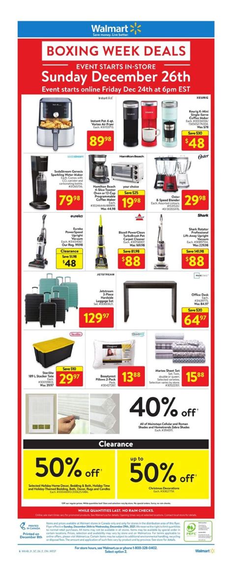 Walmart Boxing Day Sales Boxing Week Deals Flyer