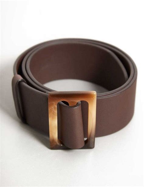 Remarkable Belt Ceinture En Cuir Marron Avec Boucle Rectangulaire