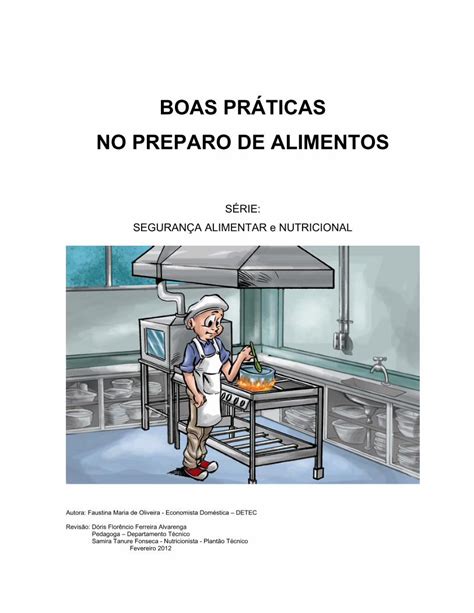 PDF BOAS PRÁTICAS NO PREPARO DE ALIMENTOS A preparação de