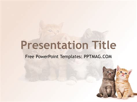 Cat Powerpoint Template Free Free Templates Printable