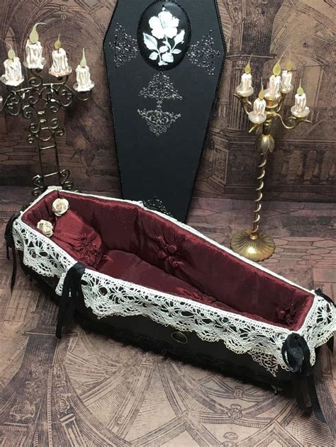 Miniature Coffin Miniature Casket Ooak Miniature Victorian Etsy