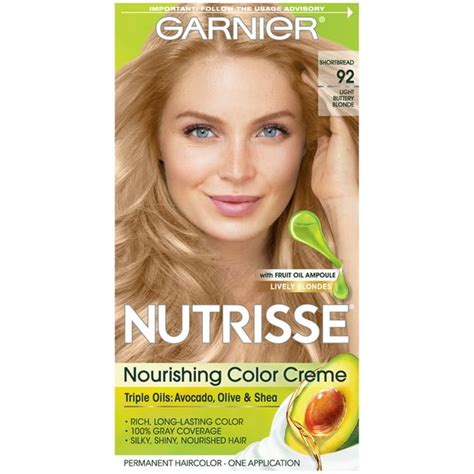 Garnier Nutrisse Nourishing Hair Color Creme (Blondes), 92 Light ...