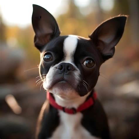 Premium AI Image | Portrait of the black and white Boston terrier dog