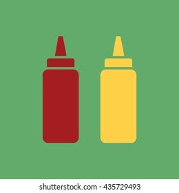 Ketchup Mustard Squeeze Bottle Vector Icon Stock Vector Royalty Free