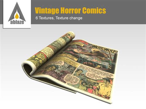 Second Life Marketplace Ablaze Vintage Horror Comics Texture Change