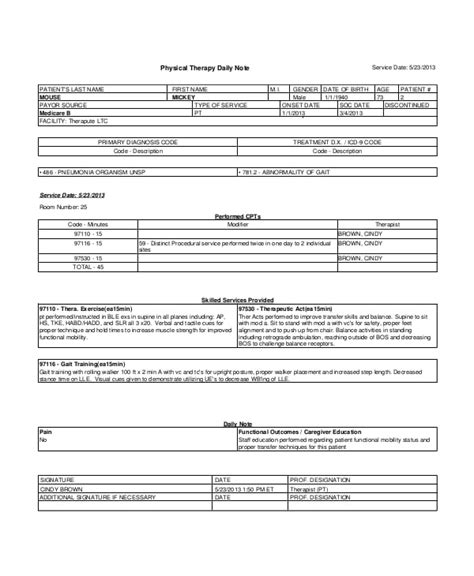 Pt Notes Template