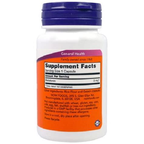 NOW Foods Melatonin 3mg 60 Veg Capsules - Alismailia Pharmacy