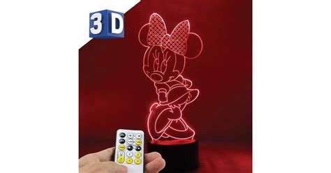 3D LED RGB Lampa Sa Promenljivom Bojom Svetlosti Minnie Mouse Cena Prodaja