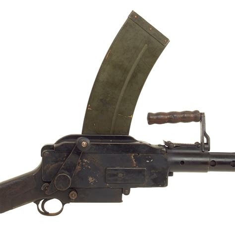 Original Wwii Danish Madsen Display Light Machine Gun With Magazine