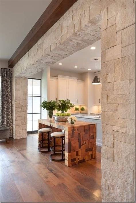 Pin By Martha Curiel On Comedor Stone Wall Interior Design Stone