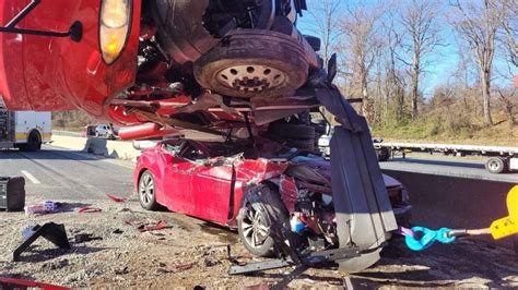 2 Hurt After Tractor Trailer Overturns In Baltimore County Causing