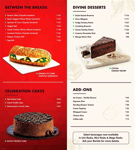 Menu Of Cafe Coffee Day Near Sbi Bank Connaught Place Delhi Dineout