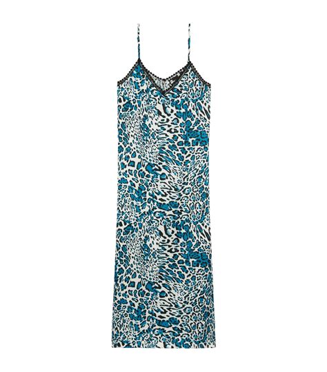 Womens The Kooples Blue Leopard Print Midi Dress Harrods Uk