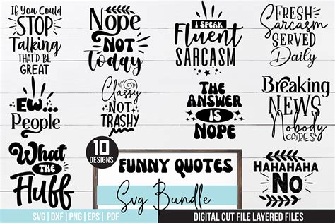 Funny Quotes SVG Bundle Free Graphic By Svgstudiodesignfiles Creative