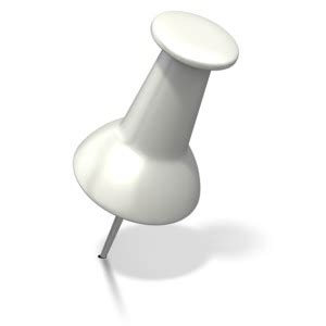 Premium Vector Plastic Push Pin Realistic White Thumb Tack Atelier