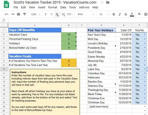 Free Pto Tracker Excel Template Free Printable Templates Hot Sex Picture