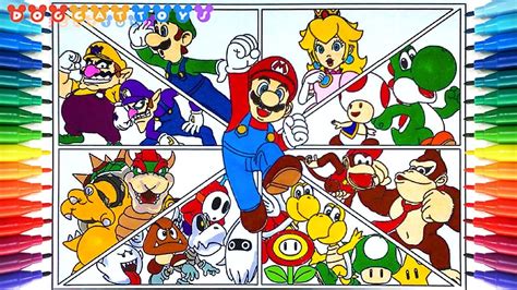 How To Draw Super Mario Bros Charactors Drawing Coloring Pages