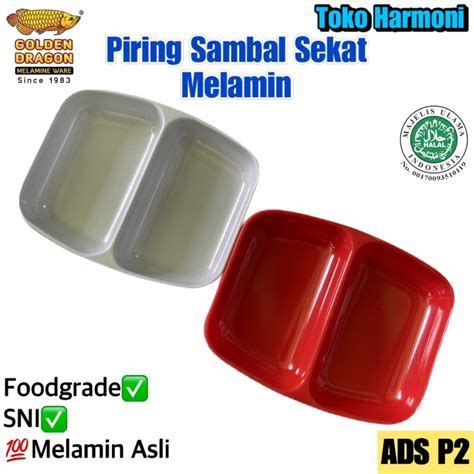 Jual Piring Sambal Sekat P Goldendragon Tempat Sambal Kotak Shopee