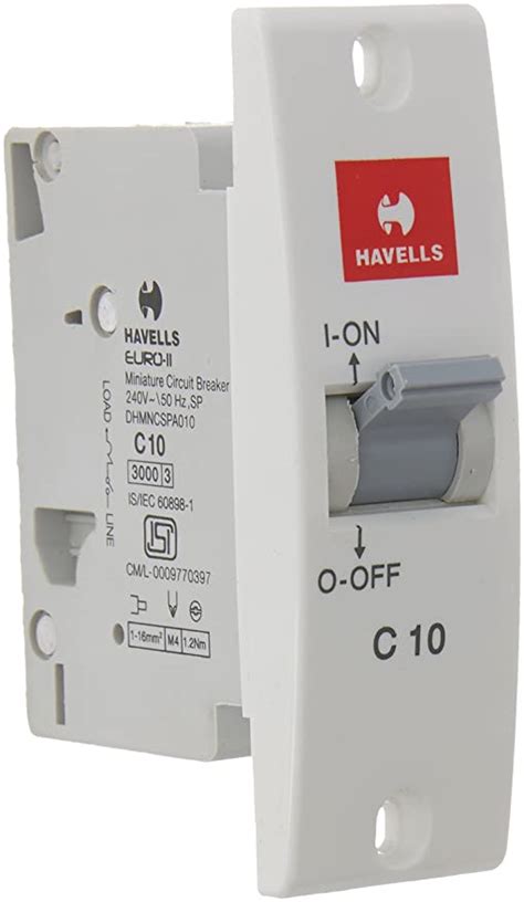 Havells Dhmncspa Pvc Plastic A Sp C Mini Mcb White Amazon In