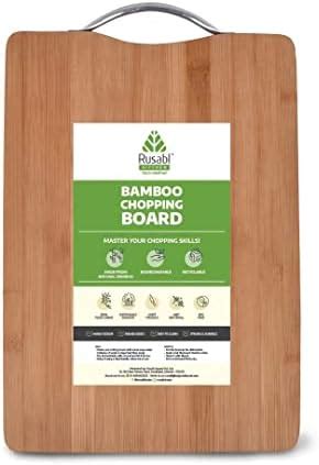 Buy Bulfyss Large Natural Bamboo Wood Chopping Cutting Board For