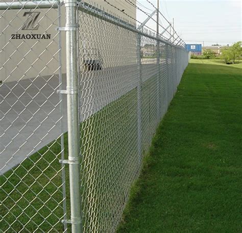 Boundary Wall Galvanized Pvc Coated Wire Mesh Chain Link Fence For Sale