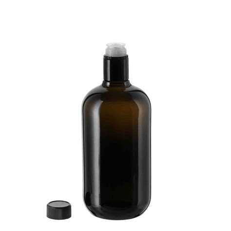 750 ml Essig Ölflasche Biolio Glas antikgrün Mündung DOP 750