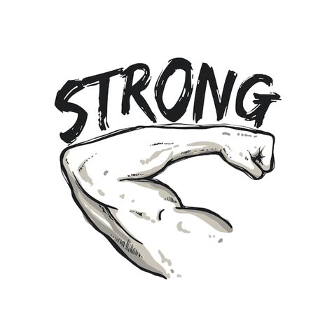 Premium Vector | Hand strong sketch