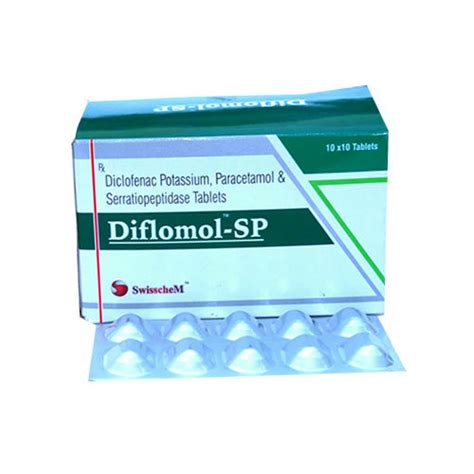 Diclofenac Potassium Paracetamol And Serratiopeptidase Tablet Manufacturer