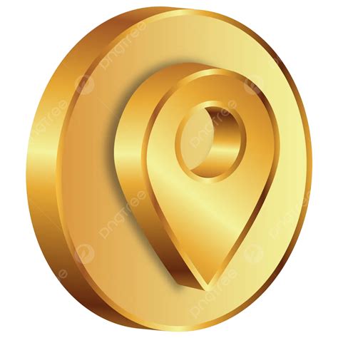 Location Icon Desing 3d Vector 3d Gold Location Location Logo Vector