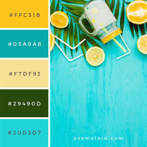 20 Summer Color Palettes And Hex Codes Ave Mateiu