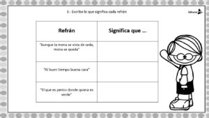 Refranes Para Ni Os Con Actividades Ciclo