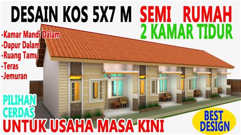 Desain Kos Kosan X M Dengan Kamar Tidur Kamar Mandi Dalam Dapur