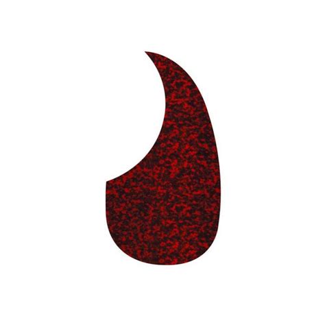 Acoustic Guitar Self Adhesive Teardrop Pickguard Tiger Red Ag 100 Rr