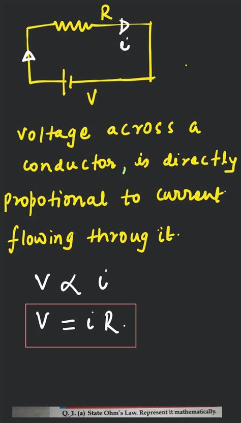 Q A State Ohm S Law Represent It Mathematically Filo