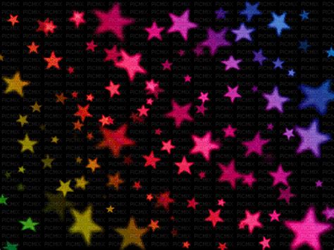 Rainbow Black Flashing Stars Background Stars Flashing Rainbow