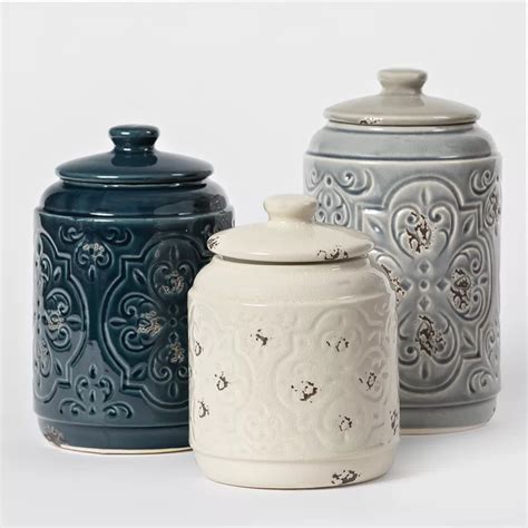 Drewderosedesigns Rustic Quilted 3 Piece Kitchen Canister Set And Reviews