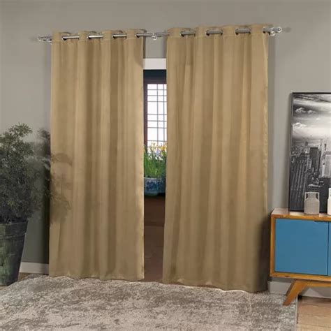 Cortina Opaca Blackout De 2 60 X 1 80 Cm Para Dormitorio O Sala De Estar Color Europa Nude