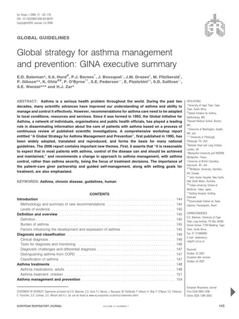 PDF 5 Global Strategy For Asthma Management And Prevention GINA