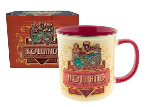 Typisch Hollands Beker Holland Vintage In Giftbox Fiets Rood Orange