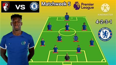 Bournemouth Vs Chelsea Line Up With Madueke Matchweek Premier