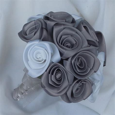 Satin Fabric Wedding Bouquet In Beautiful Satin Roses 2399284 Weddbook