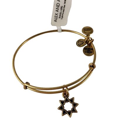 Alex And Ani Gold Tone Point Star Bracelet Adj Depop