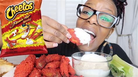 Flamin Hot Cheetos Fried Chicken Mukbang New Olive Garden Ranch Sauce Story Time Youtube