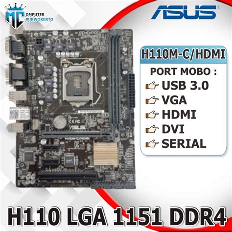 Jual Mainboard Motherboard Mobo Lga Ddr On Board H Asus