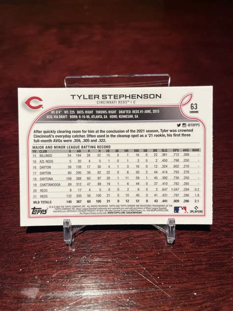 Topps Chrome Base Prism Refractor Tyler Stephenson