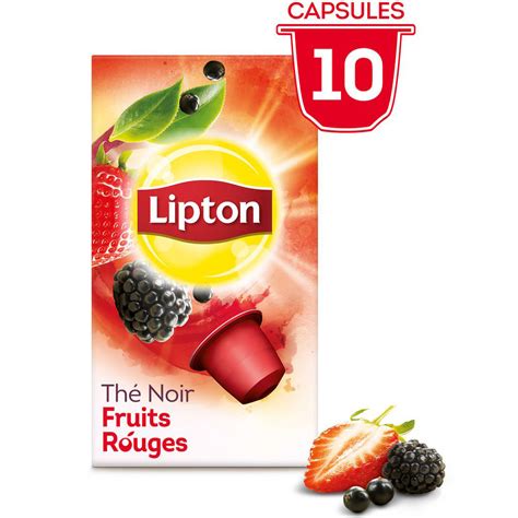 Thé noir fruits rouges 10 capsules Achat pas cher