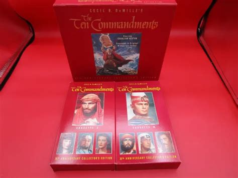 The Ten Commandments Charlton Heston Th Anniversary Collectors Vhs